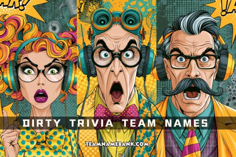 dirty trivia team names