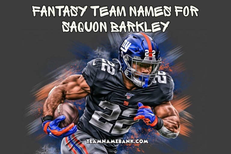 fantasy team names for saquon barkley