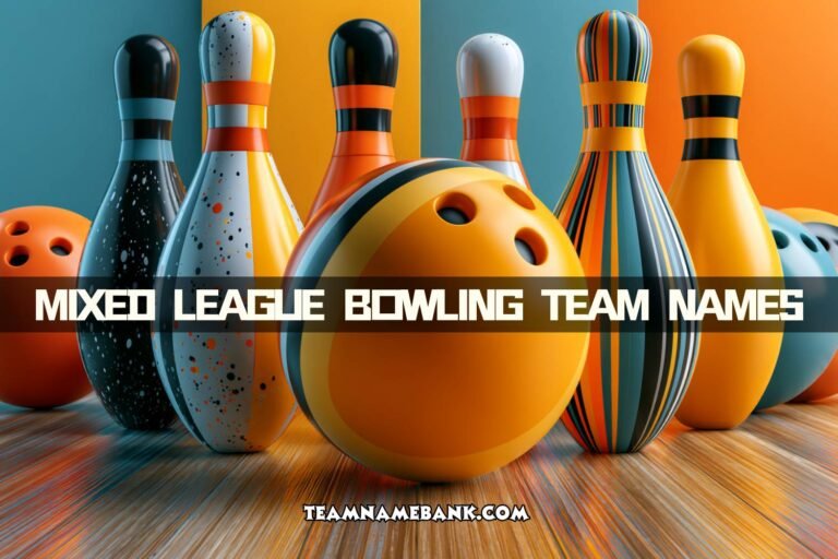 mixed league bowling team names