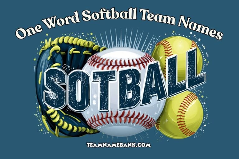 one word softball team names