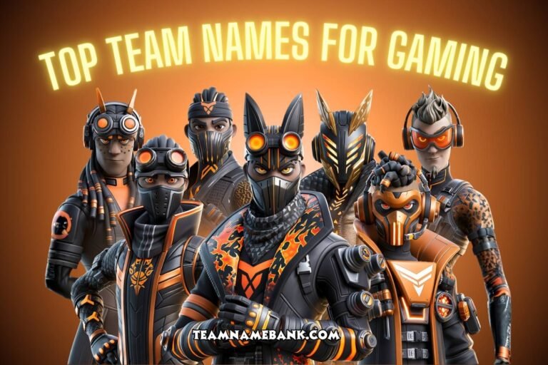 top team names for gaming